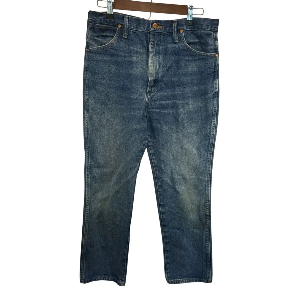 Wrangler Jeans Mens 35x32 Tag actual 32x31.5 ‎ Cowboy 936PWD Slim Fit Western